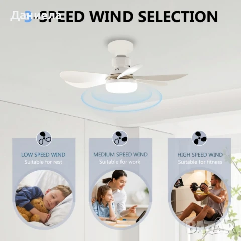 Вентилаторна лампа с форма на цвете , снимка 4 - Лед осветление - 51131830