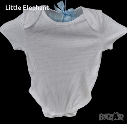 Боди с къс ръкав за 18-24 месеца,малки розови точки,колекция"Points",Англия/ново