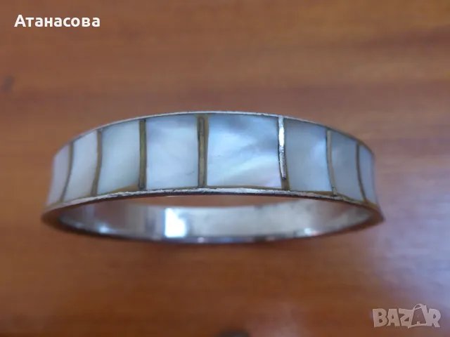 Стара седефена гривна бронз, снимка 6 - Гривни - 50046942