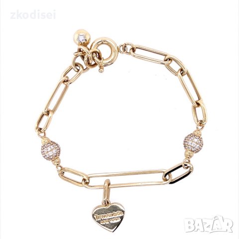 Златна дамска гривна Tiffany i Co 6,02гр. 16,0см. 14кр. проба:585 модел:20502-2