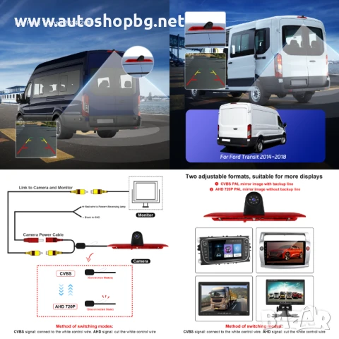 Задна камера с трети стоп за Ford Transit 2015-2017, снимка 3 - Аксесоари и консумативи - 51007007