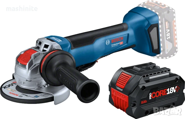 Акумулаторен ъглошлайф GWX 18V-10 P X-Lock 1xProCORE 8.0Ah+ Bosch