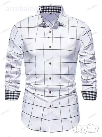 Мъжка ежедневна риза с дълъг ръкав, 3цвята - 023, снимка 3 - Ризи - 40269617
