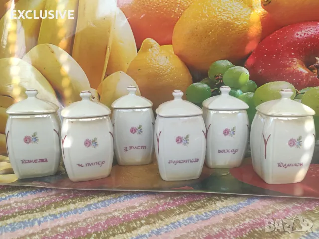 	Старинни порцеланови съдове за подправки, олио, оцет, снимка 5 - Аксесоари за кухня - 49989066