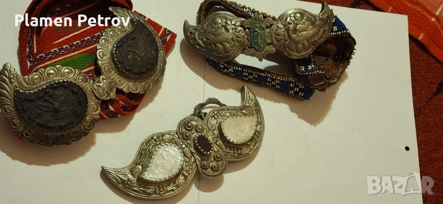 сребърни български пафти /3 броя/