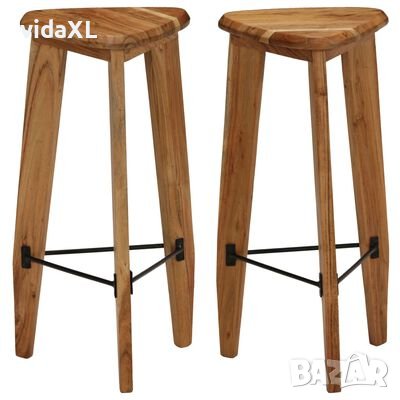 vidaXL Бар столове, 2 бр, акациево дърво масив(SKU:246017, снимка 1