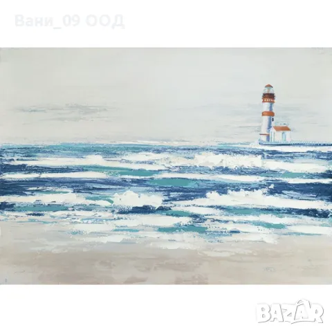 70x50см! Картина-канава "Фар в морето"