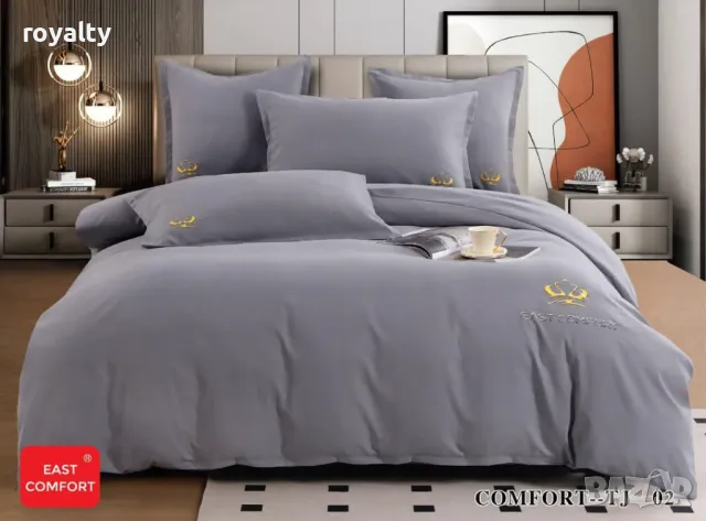 Луксозен комплект с бродерия от 100% памук Различни цветове , снимка 5 - Спално бельо - 49126878