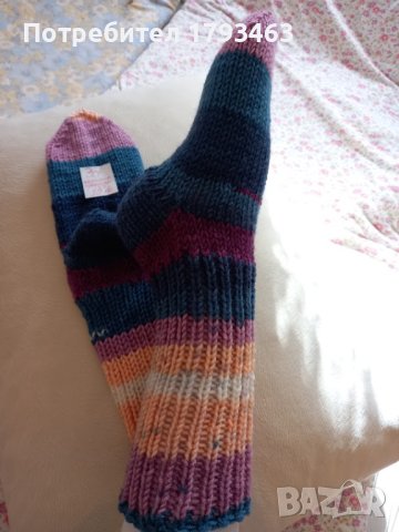 Ръчно плетени дамски чорапи размер 37, снимка 2 - Дамски чорапи - 43031115