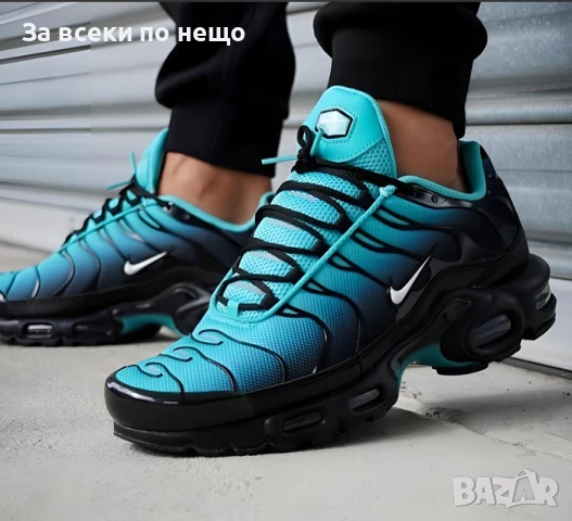 Nike Air Max TN Мъжки Маратонки С Кутия👟Мъжки Спортни Обувки Цвят Черно И Тюркоаз Код SM-19, снимка 1