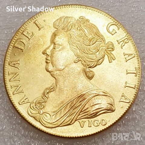 Монета Великобритания 5 Гвинеи 1703 г Кралица Ана