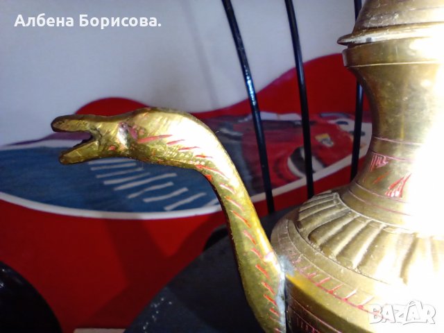 Месингови декоративни каничка и чайник, снимка 2 - Декорация за дома - 27957897
