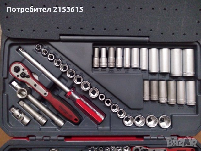 TENG TOOLS куфар качествена гидория 1/4 3/8 1/2 111части къси дълги вложки удължители, снимка 3 - Куфари с инструменти - 43731364