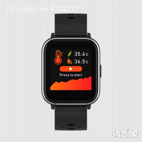 Bluetooth смарт часовник със сензор за телесна температура и пулс Denver SW-163, снимка 2 - Друга електроника - 49489181