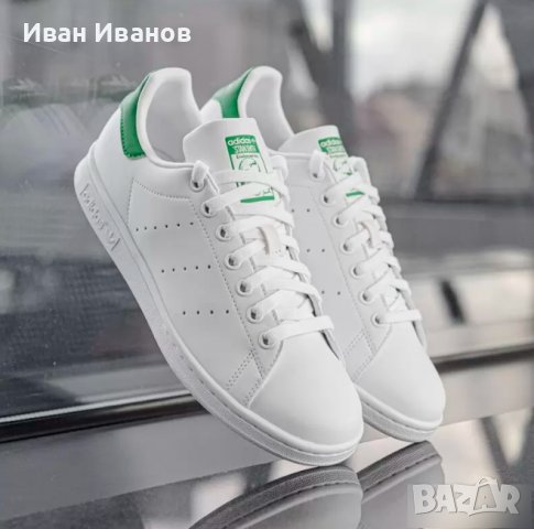 оригинални кецове/ маратонки Adidas Stan Smith Primegreen  номер 41-41,5, снимка 2 - Маратонки - 40159597