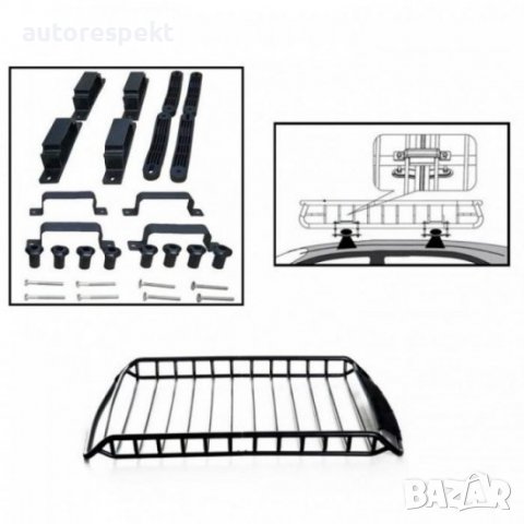 Стоманен багажник за покрив офроуд 120х100х12см + НАПРЕЧНИТЕ ГРЕДИ, снимка 3 - Аксесоари и консумативи - 40118102
