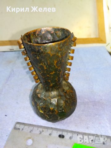 Старинна ДЕКОРАТИВНА КОЛЕКЦИОНЕРСКА МЕДНА ВАЗА за СУХИ ЦВЕТЯ КОВАНА МЕД За МЕХАНА 42690, снимка 12 - Вази - 43949367