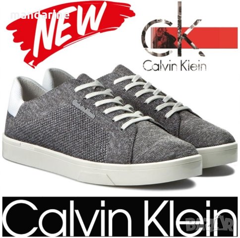 ПРОМО 🍊 CALVIN KLEIN № 37 до 40 🍊 Дамски кецове с плетен мрежест ефект нови с кутия, снимка 12 - Дамски ежедневни обувки - 26547398