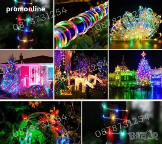 Многоцветен Лед Маркуч за Коледна Украса Водоустойчив RGB, снимка 9 - Други - 52250391