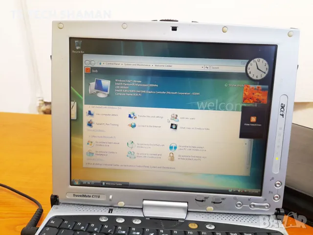 ⭐Продавам рядък ретро лаптоп TravelMate C111TCi с Два Windows Vista и XP⭐, снимка 4 - Лаптопи за дома - 48591591