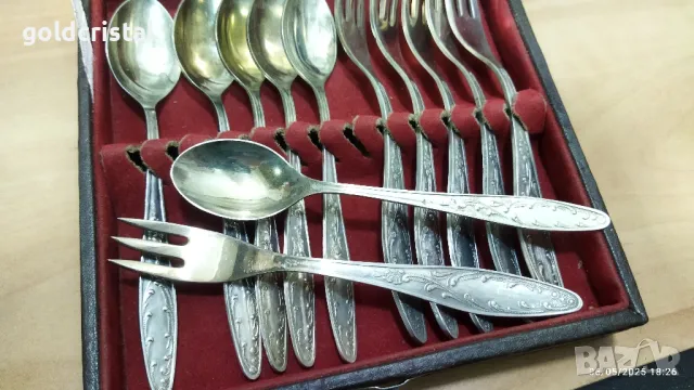 стари руски прибори за десерт вилички и лъжички , снимка 4 - Антикварни и старинни предмети - 50180088