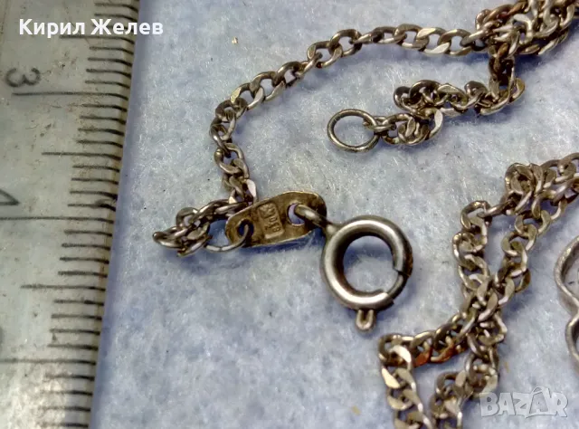 СТАРИННА ФИЛИГРАННА СРЕБЪРНА ВИСУЛКА със СТАРА МАРКОВА СРЕБЪРНА ВЕРИЖКА СРЕБРО 830 на MINERVA 26421, снимка 3 - Антикварни и старинни предмети - 49915640
