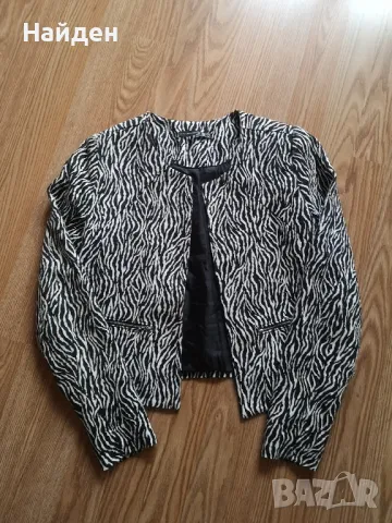 Дамско сако тип зебра, размер XS, снимка 6 - Сака - 48068103