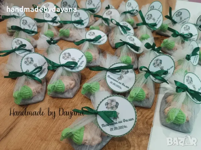 Подаръчета за гостите - бебе. Подходящи за бебешка погача, рожден ден, кръщене или друг повод. , снимка 10 - Ръчно изработени сувенири - 48091061