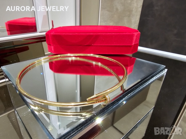 CARTIER Nail Juste un Clou Classic Gold Diamonds Колие Пирон, снимка 2 - Колиета, медальони, синджири - 52833141