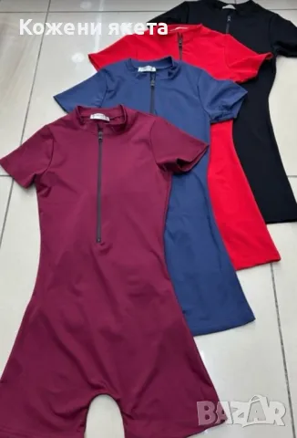 Къси гащеризони с цип и къс ръкав, снимка 1