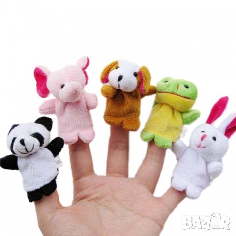 10 малки плюшени фигурки за пръсти куклен театър животни, снимка 7 - Плюшени играчки - 33251873