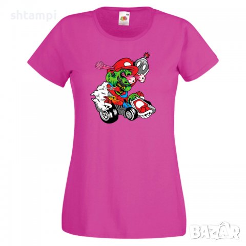 Дамска тениска Mario Cart Zombie 3 Игра,Изненада,Подарък,Празник,Повод