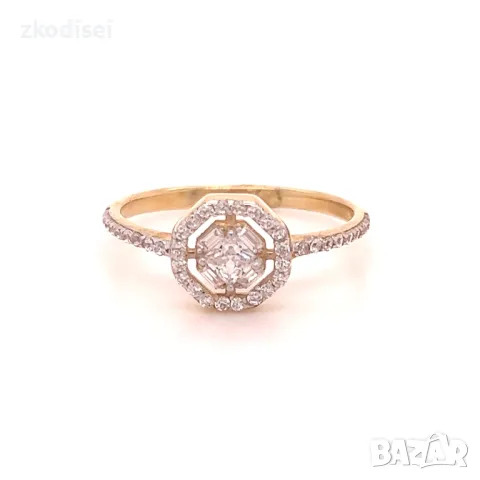 Златен дамски пръстен 1,76гр. 14кр.проба:585 размер:57 модел:4071-4