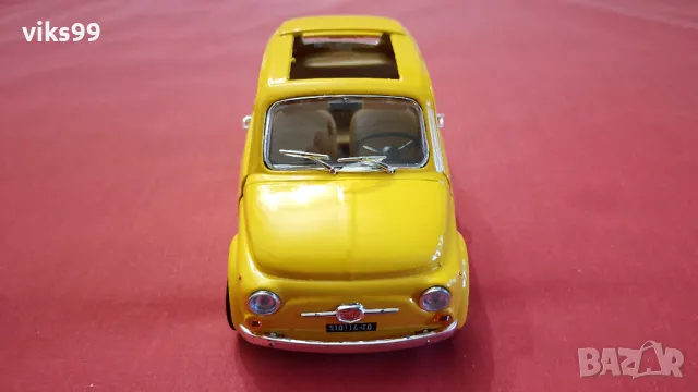 1965 Bburago Fiat 500 - Мащаб 1:21, снимка 7 - Колекции - 49338584