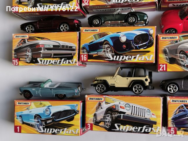 Малък Лот от 20 Matchbox Superfast Мачбокс Суперфаст Нови С Кутии, снимка 2 - Коли, камиони, мотори, писти - 40366289