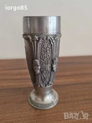 Старинни чаша с печат посребрена, снимка 3 - Антикварни и старинни предмети - 52104909