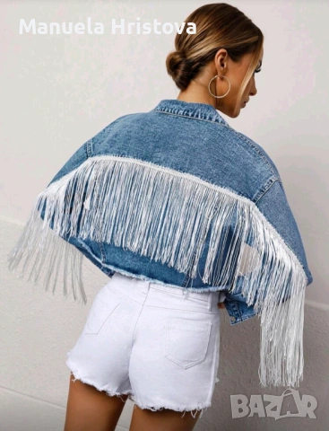 Уникално дънково яке , снимка 2 - Якета - 53224575