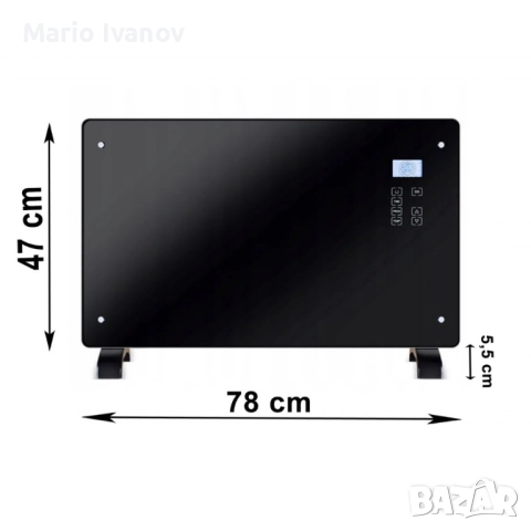 Електрически конвектор Heltes 2000W – Стилен и ефективен отоплителен уред с LCD дисплей и седмично п, снимка 9 - Друга електроника - 52847263