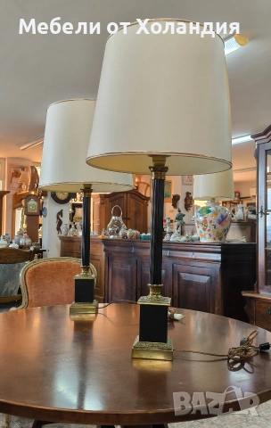 Двойка големи метални лампи, снимка 7 - Настолни лампи - 53537496