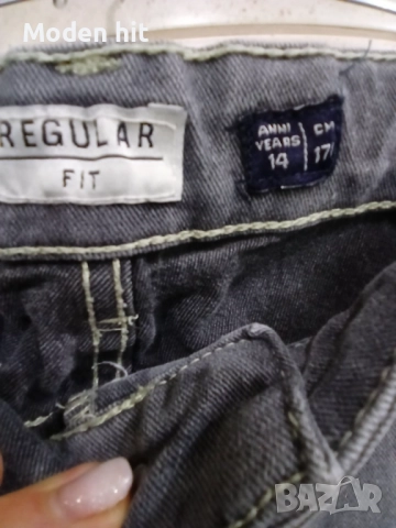 Сиви дънки за тийнеджър размер 170 см./14 години, снимка 4 - Детски панталони и дънки - 51918972