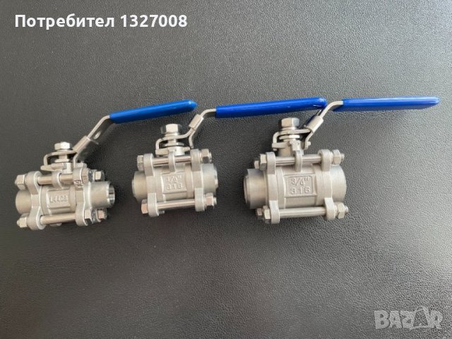 Неръждаем сферичен кран от 3 части за заварка, снимка 2 - Други машини и части - 36728183