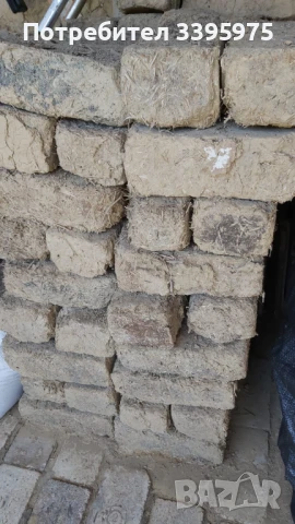 Стари кирпичи от къша от глина и слама (100 бр), снимка 2 - Строителни материали - 51359556