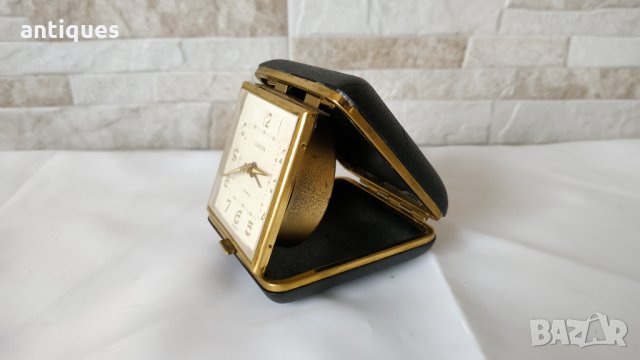 Стар туристически часовник / Будилник - EUROPA  2 Jewels - Made in Germany - 1970г., снимка 4 - Антикварни и старинни предмети - 34893289