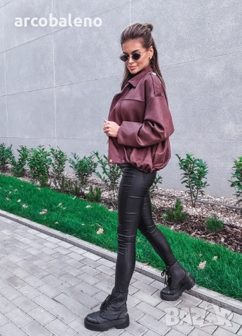 Дамско яке от рубинено-червен велур, снимка 8 - Якета - 52255282