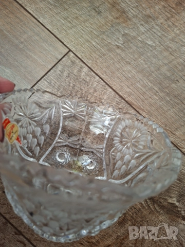 Винтидж немска бонбониера/купа от оловен кристал Anna Hutte Bleikristall 24% - , снимка 7 - Антикварни и старинни предмети - 52902649