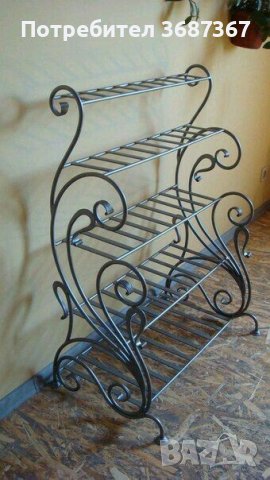 Етажерки , рафтове , полици , стойки , конзоли и рафтодържачи от ковано желязо, снимка 11 - Етажерки - 40261556