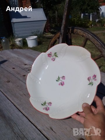 Стара порцеланова чиния,плато #4, снимка 3 - Антикварни и старинни предмети - 26944655