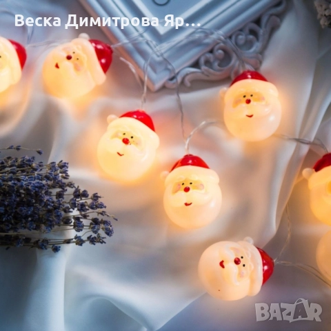 Коледна украса, светещи LED лампички с Дядо Коледа SD19, снимка 2 - Лед осветление - 52262907
