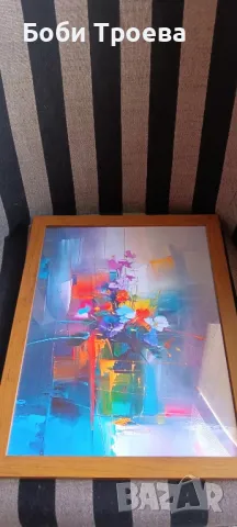 Уникална и креативна картина на платно-синхрон на цветове, снимка 3 - Картини - 50304196