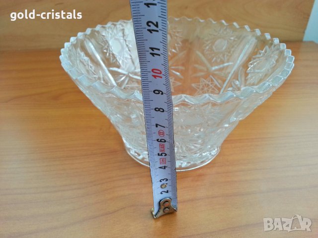кристална купа фруктиера, снимка 3 - Антикварни и старинни предмети - 28251201